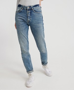 Superdry Harper Boyfriend Női Farmer Kék | SOCEQ8259